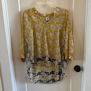 CAbi New NWT Size XXS Gather Blouse #5713 gold yellow black blue white Was $92